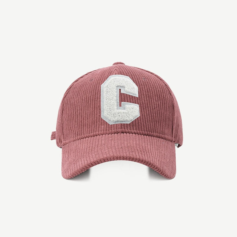 Fashion Corduroy Baseball Cap Ladies Letter C Snapback Hat Women Shopping Dress Up Adjustable Casual Caps Hip Hop Hats 2022 New