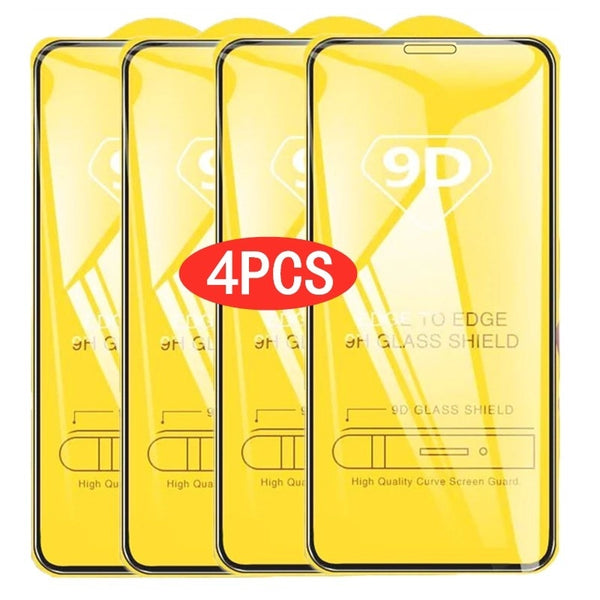 2/4PCS 9D Screen Protector Tempered Glass for IPhone 14 13 12 11