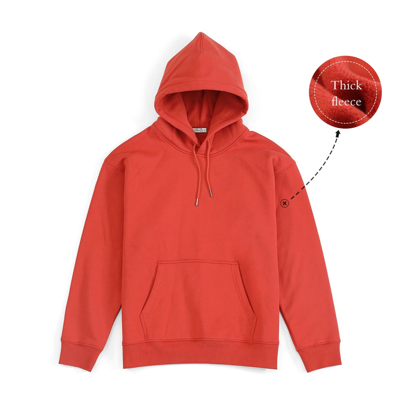 SIMWOOD 2023 Spring New New Hooded Hoodies Men Thick 360g Fabric Solid Basic Sweatshirts Quality Jogger Texture Pullovers