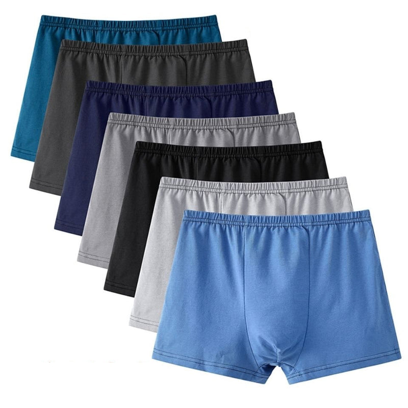 6pcs Men Boxer Underwear Cotton Boxers Panties Comfortable Mens Underpants Sexy Solid Cuecas Trunks Brand Shorts Men Boxer 4XL