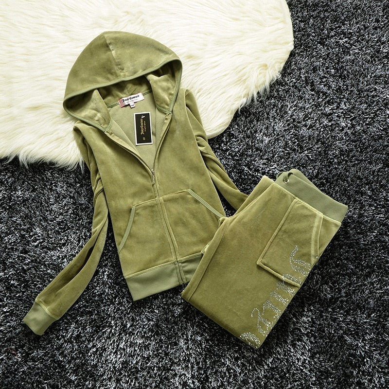 Fall Winter Juicy Coutoure Tracksuit Hoodie&Pants Juicy TrackSuit Juicy Corture Tracksuit hoodies and pants suits 2 Piece Sets