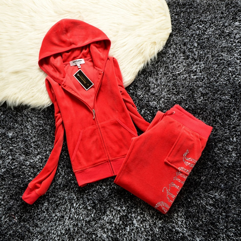 Fall Winter Juicy Coutoure Tracksuit Hoodie&Pants Juicy TrackSuit Juicy Corture Tracksuit hoodies and pants suits 2 Piece Sets