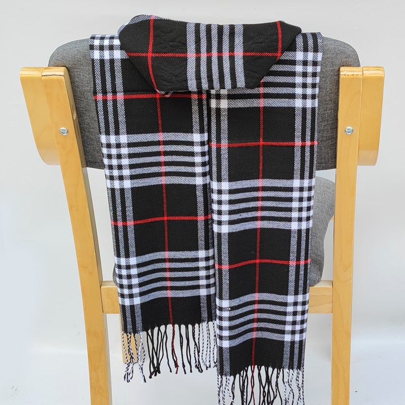 180*35cm Luxury Brand fashion classic lattice men soft scarf