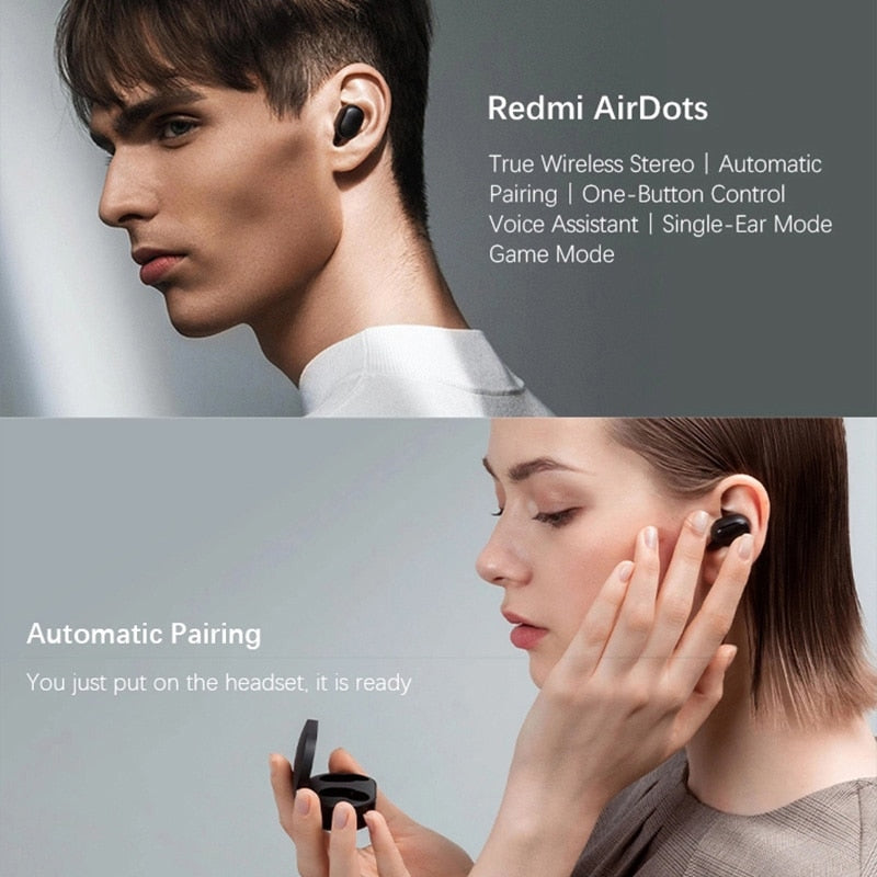 New Air Pro Earbuds with Mic Redmi Airdots 2 Wireless Headphones for Xiaomi Wireless Bluetooth Headset Fone Bluetooth Earphones