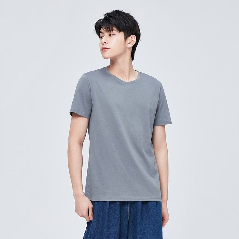 SEMIR summer cotton T shirts men 2022 simple o neck stretch solid new tops clothing casual tshirt man streetwear cool tee shirts