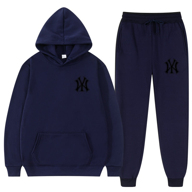 Tracksuits Men's Sets Long Sleeve Pullover + Jogging Trousers