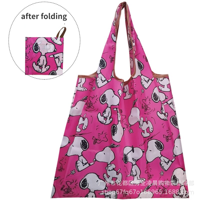 Snoopy Hello Kitty Cinnamoroll Large Storage Bag Foldable Waterproof Eco Bag Oxford Bag Daily Necessities