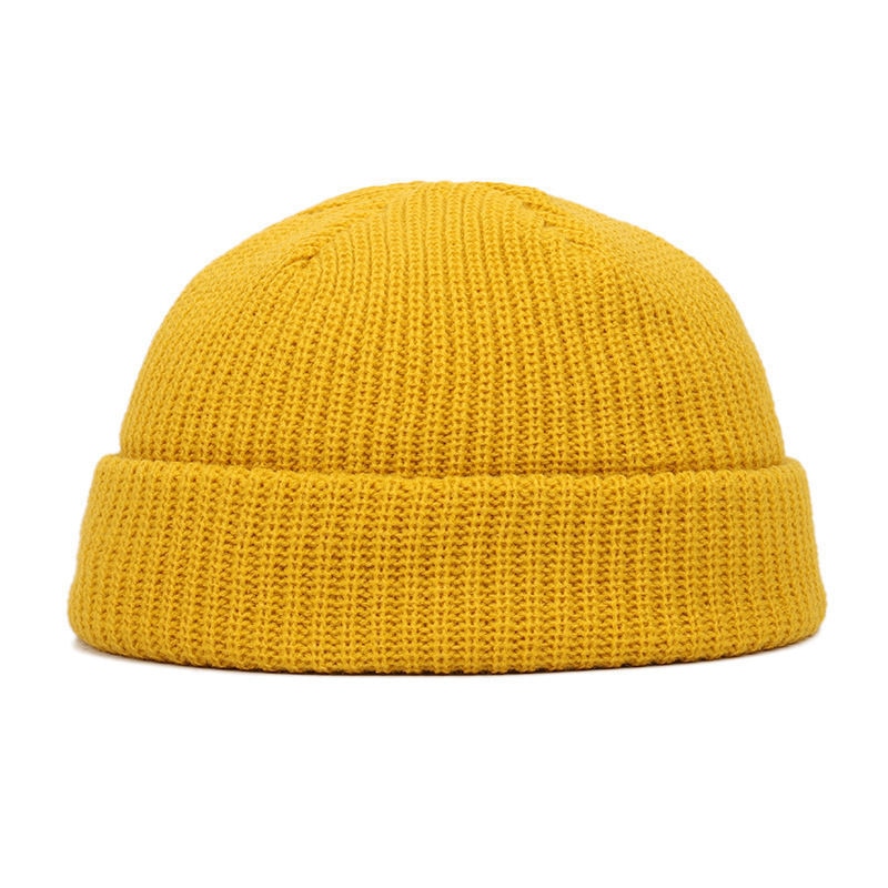 Fashion Hip Hop Beanie Knitted Hat Men Skullcap Women Winter Warm Brimless Baggy Melon Cap Cuff Docker Fisherman Beanies Hats