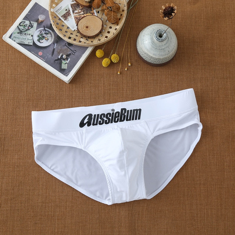 Men's Aussiebum briefs with milk silk low waist stretch stereo bag fit comfortably