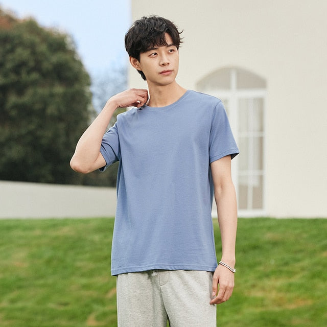 SEMIR summer cotton T shirts men 2022 simple o neck stretch solid new tops clothing casual tshirt man streetwear cool tee shirts