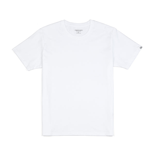 SIMWOOD 2022 Summer New 100% Cotton White Solid T Shirt Men Causal O-neck Basic T-shirt Male