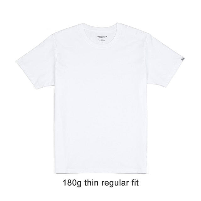 SIMWOOD 2023 Summer New 100% Cotton White Solid T Shirt Men Causal O-neck Basic T-shirt Male High Quality Classical Tops 190449