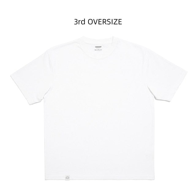 SIMWOOD 2023 Summer New 100% Cotton White Solid T Shirt Men Causal O-neck Basic T-shirt Male High Quality Classical Tops 190449