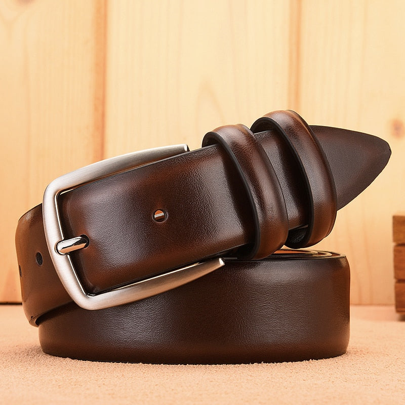 Male Fashion Men's Luxury Designer Cowskin Belts For Jeans