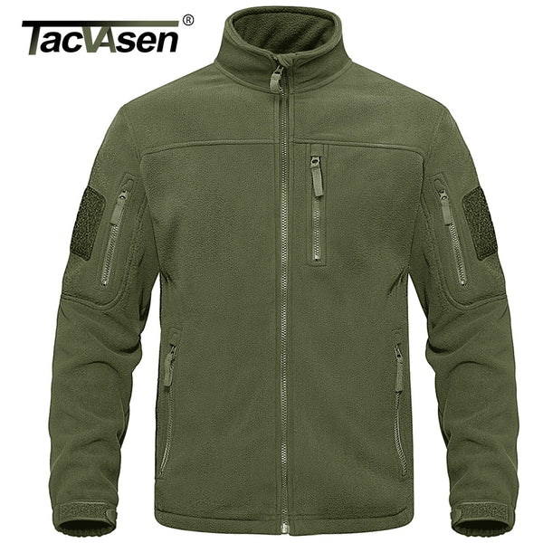 TACVASEN Full Zip Up Tactical Army Fleece Jacket