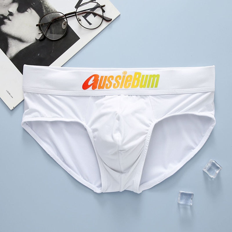 Men's Aussiebum briefs with milk silk low waist stretch stereo bag fit comfortably