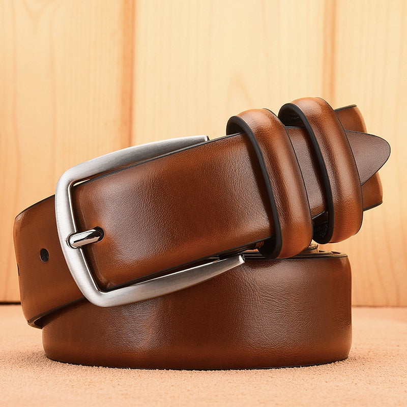 Male Fashion Men's Luxury Designer Cowskin Belts For Jeans