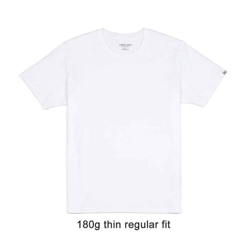 SIMWOOD 2023 Summer New 100% Cotton White Solid T Shirt Men Causal O-neck Basic T-shirt Male High Quality Classical Tops 190449