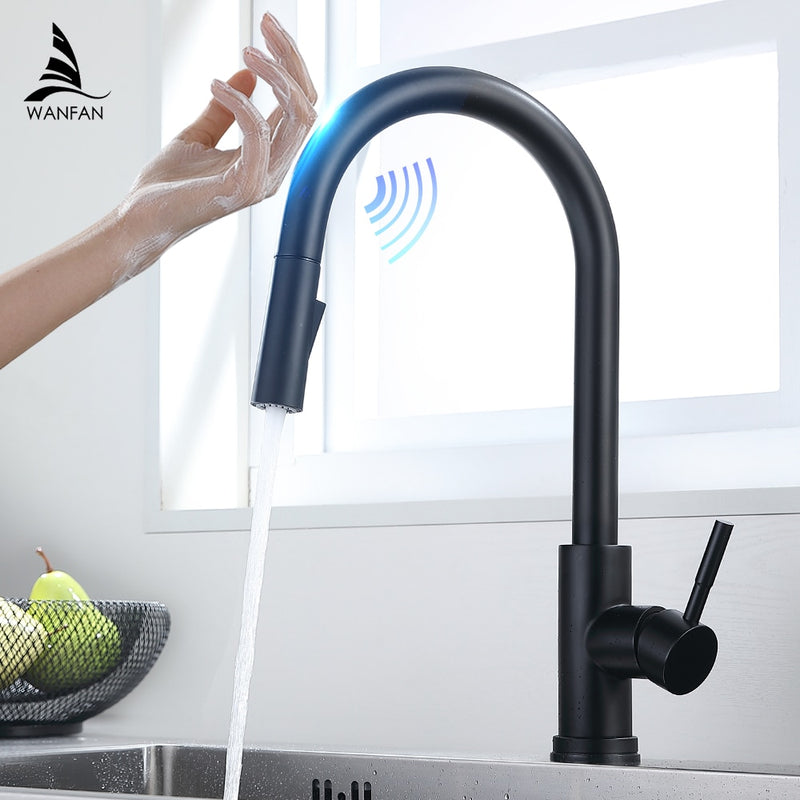 Smart Touch Kitchen Faucets Crane For Sensor Kitchen Water Tap Sink Mixer Rotate Touch Faucet Sensor Water Mixer KH-1005