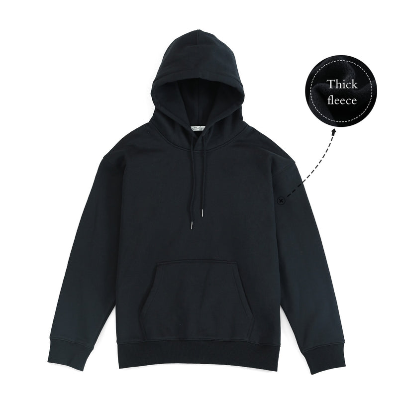 SIMWOOD 2023 Spring New New Hooded Hoodies Men Thick 360g Fabric Solid Basic Sweatshirts Quality Jogger Texture Pullovers