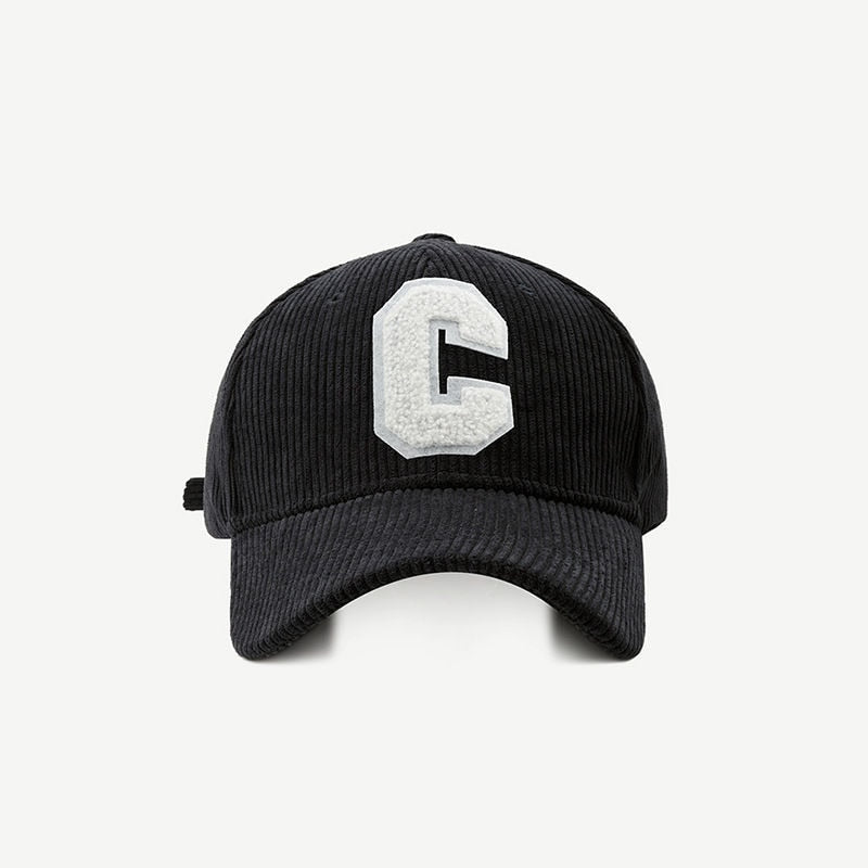 Fashion Corduroy Baseball Cap Ladies Letter C Snapback Hat Women Shopping Dress Up Adjustable Casual Caps Hip Hop Hats 2022 New