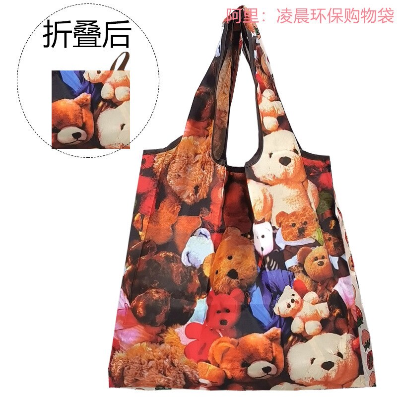 Snoopy Hello Kitty Cinnamoroll Large Storage Bag Foldable Waterproof Eco Bag Oxford Bag Daily Necessities