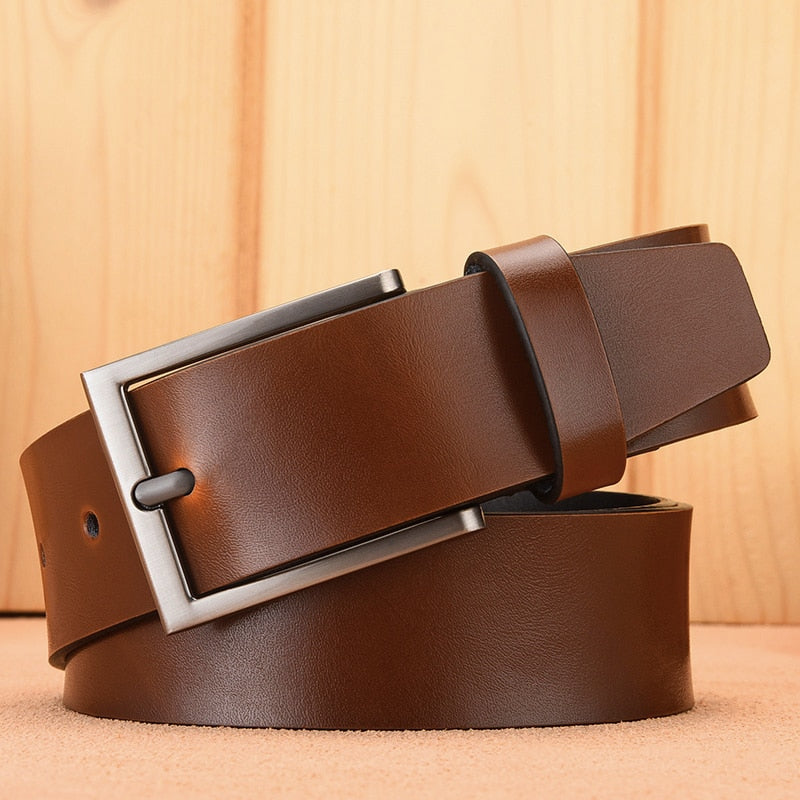 Male Fashion Men's Luxury Designer Cowskin Belts For Jeans