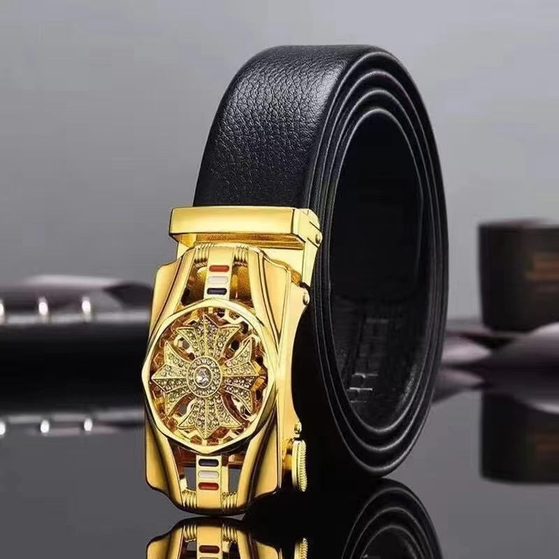 JACNAIP Mens Belt Leisure Business Male Belts Cow Strap Automatic Adjustable Belts for Men Gifts ремень мужск