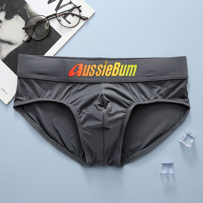 Men's Aussiebum briefs with milk silk low waist stretch stereo bag fit comfortably