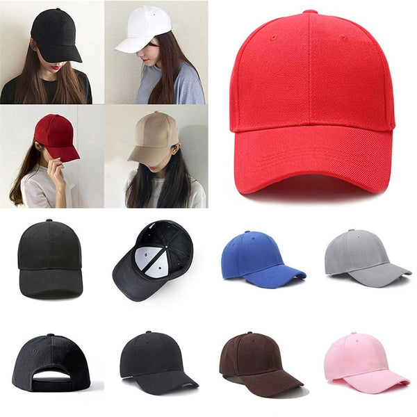 Fashion Simple Solid Color Hat Women Ponytail Baseball Caps Hats Men Baseball Cap Cotton Outdoor Simple Vintag Visor Casual Hats