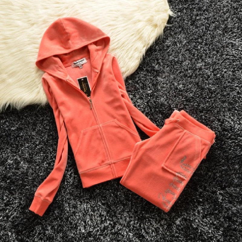 Fall Winter Juicy Coutoure Tracksuit Hoodie&Pants Juicy TrackSuit Juicy Corture Tracksuit hoodies and pants suits 2 Piece Sets