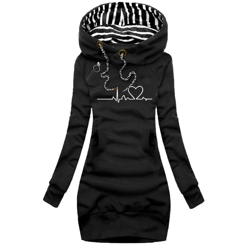 Women Sweater Dress Hooded 2022 Spring Autumn Ladies Long Sleeve Hoodie Dress Autumn Winter Casual Slim Sweater Hoodies Dress