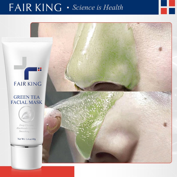 FAIR KING Green Tea Blackhead Nose Oil Control Mask Deep Pore Cleansing Dirt and Blackhead Removal Skin Care Smooth Skin 40g