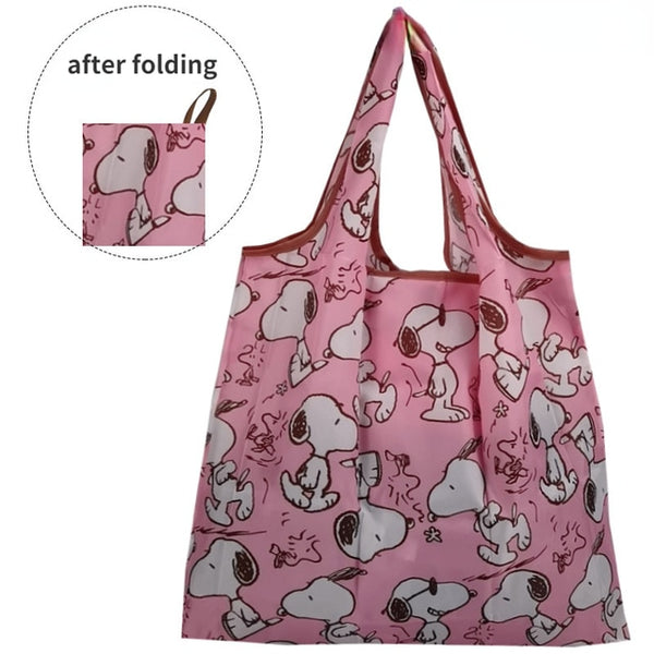 Snoopy Hello Kitty Cinnamoroll Large Storage Bag Foldable Waterproof Eco Bag Oxford Bag Daily Necessities