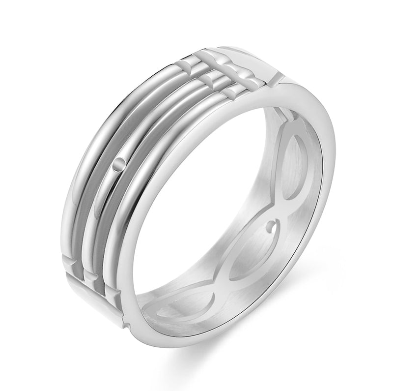 Stainless Steel Trendy Mens Rings  Atlantis Rings for Women/men Engagement/Wedding Ring Jewelry