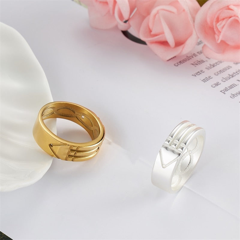 Stainless Steel Trendy Mens Rings  Atlantis Rings for Women/men Engagement/Wedding Ring Jewelry