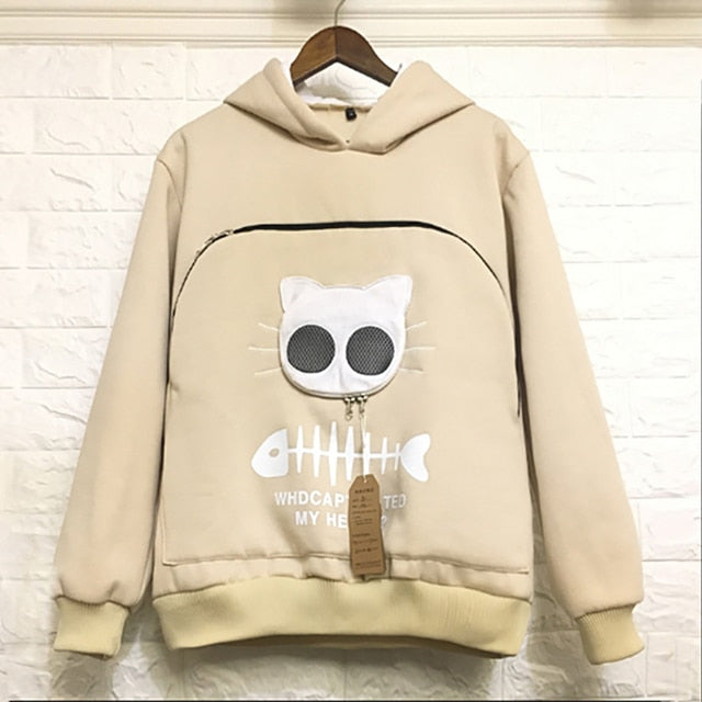 Sweatshirt Cat Lovers Hoodie Kangaroo Dog Pet Paw Dropshipping Pullovers Cuddle Pouch Sweatshirt Pocket Animal Ear Hooded Plus