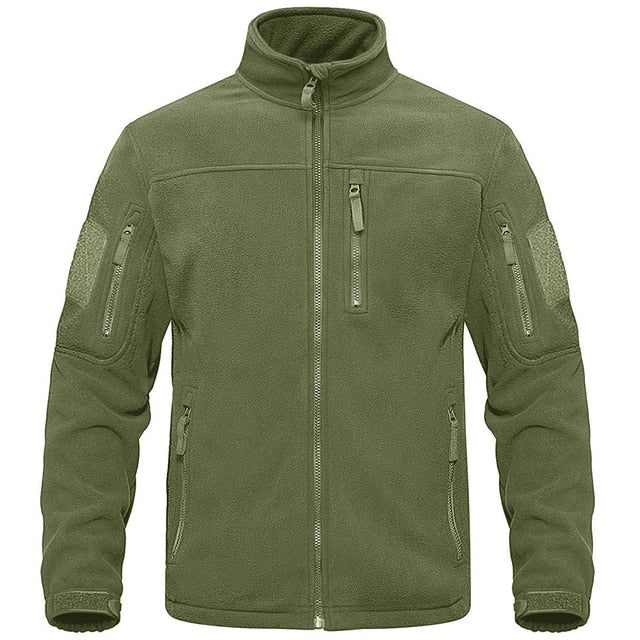 TACVASEN Full Zip Up Tactical Army Fleece Jacket