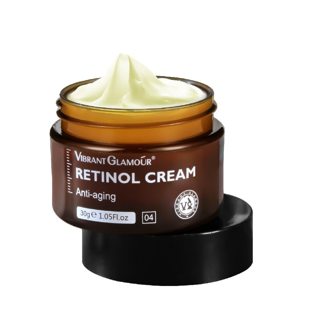 VIBRANT GLAMOUR Retinol Face Cream Anti-Aging Remove Wrinkle Firming Lifting Whitening Brightening Moisturizing Facial Skin Care