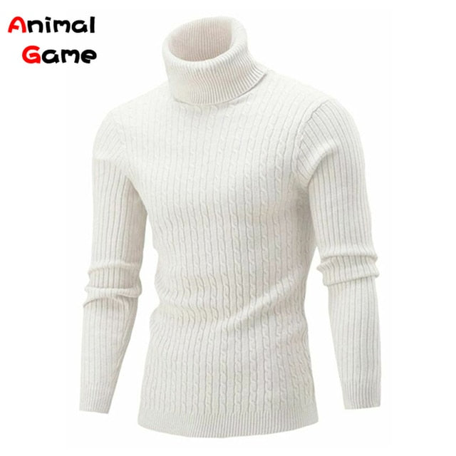 Winter Warm Turtleneck Sweater Casual Men's Rollneck Warm Knitted Sweater Keep Warm Men Jumper  Knit Woolen Sweater