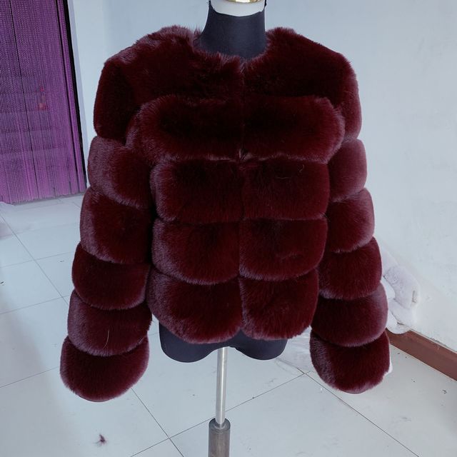 Women's Fashion faux fur coat super hot Autumn Winter women short Faux fox fur fluffy jacket high quality 7xl Ladies furry coats